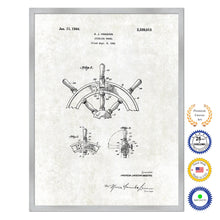 Load image into Gallery viewer, 1941 Steering Wheel Old Patent Art Print on Canvas Custom Framed Vintage Home Decor Wall Decoration Great for Gifts