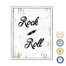 Load image into Gallery viewer, Rock & Roll Vintage Saying Gifts Home Decor Wall Art Canvas Print with Custom Picture Frame