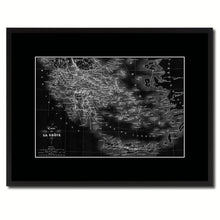 Load image into Gallery viewer, Greece Vintage Monochrome Map Canvas Print, Gifts Picture Frames Home Decor Wall Art