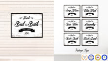 Load image into Gallery viewer, Fresh Bed & Bath Vintage Sign White Canvas Print Home Decor Wall Art Gifts Picture Frames