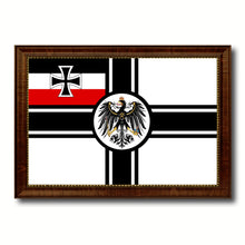 Load image into Gallery viewer, Imperial German Navy 1867-1871 War Military Flag Canvas Print with Brown Picture Frame Home Decor Wall Art Gift Ideas