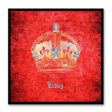 Load image into Gallery viewer, King Red Canvas Print Black Frame Kids Bedroom Wall Home Décor