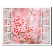 Load image into Gallery viewer, Cherry Blossom Beautiful Flower Picture French Window Framed Canvas Print Home Decor Wall Art Collection

