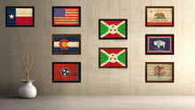 Load image into Gallery viewer, Burundi Country Flag Vintage Canvas Print with Black Picture Frame Home Decor Gifts Wall Art Decoration Artwork
