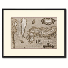 Load image into Gallery viewer, Japan Vintage Sepia Map Canvas Print, Picture Frame Gifts Home Decor Wall Art Decoration