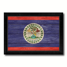Load image into Gallery viewer, Belize Country Flag Texture Canvas Print with Black Picture Frame Home Decor Wall Art Decoration Collection Gift Ideas