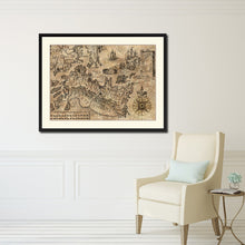 Load image into Gallery viewer, Land Vintage Antique Map Wall Art Home Decor Gift Ideas Canvas Print Custom Picture Frame
