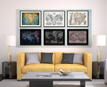 Load image into Gallery viewer, Afghanistan Persia Iraq Iran Vintage Sepia Map Canvas Print, Picture Frame Gifts Home Decor Wall Art Decoration