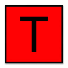 Load image into Gallery viewer, Alphabet T Red Canvas Print Black Frame Kids Bedroom Wall Décor Home Art