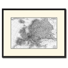 Load image into Gallery viewer, Europe Vintage B&W Map Canvas Print, Picture Frame Home Decor Wall Art Gift Ideas