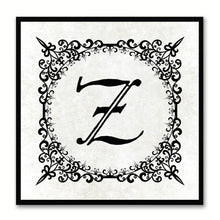 Load image into Gallery viewer, Alphabet Z White Canvas Print Black Frame Kids Bedroom Wall Décor Home Art