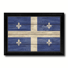 Load image into Gallery viewer, Quebec City Canada Texture Flag Canvas Print Black Picture Frame