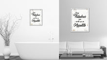 Load image into Gallery viewer, Being Fabulous Sure Works Up An Appetite Vintage Saying Gifts Home Decor Wall Art Canvas Print with Custom Picture Frame