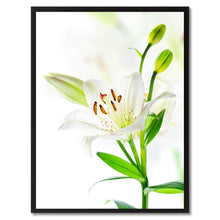 Load image into Gallery viewer, White Lily Flower Framed Canvas Print Home Décor Wall Art