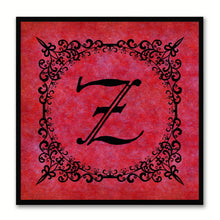 Load image into Gallery viewer, Alphabet Z Red Canvas Print Black Frame Kids Bedroom Wall Décor Home Art