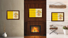 Load image into Gallery viewer, Vatican City Country Flag Vintage Canvas Print with Brown Picture Frame Home Decor Gifts Wall Art Decoration Artwork