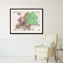 Load image into Gallery viewer, Europe Vintage Antique Map Wall Art Home Decor Gift Ideas Canvas Print Custom Picture Frame