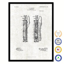 Load image into Gallery viewer, 1905 Caddy Bag Old Patent Art Print on Canvas Custom Framed Vintage Home Decor Wall Decoration Great for Gifts