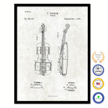 Load image into Gallery viewer, 1881 Violin Old Patent Art Print on Canvas Custom Framed Vintage Home Decor Wall Decoration Great for Gifts