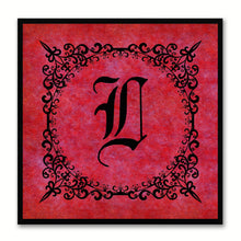 Load image into Gallery viewer, Alphabet L Red Canvas Print Black Frame Kids Bedroom Wall Décor Home Art