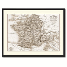 Load image into Gallery viewer, France Vintage Sepia Map Canvas Print, Picture Frame Gifts Home Decor Wall Art Decoration