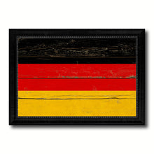 Load image into Gallery viewer, Germany Country Flag Vintage Canvas Print with Black Picture Frame Home Decor Gifts Wall Art Decoration Artwork