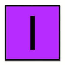 Load image into Gallery viewer, Alphabet I Purple Canvas Print Black Frame Kids Bedroom Wall Décor Home Art