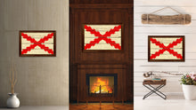 Load image into Gallery viewer, Spanish Ensign Spain Royal War Military Flag Vintage Canvas Print with Brown Picture Frame Gifts Ideas Home Decor Wall Art Decoration
