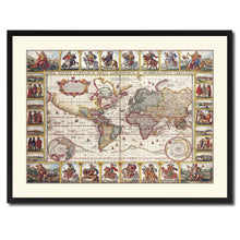 Load image into Gallery viewer, Geographic Vintage Antique Map Wall Art Home Decor Gift Ideas Canvas Print Custom Picture Frame