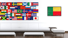 Load image into Gallery viewer, Benin Country National Flag Vintage Canvas Print with Picture Frame Home Decor Wall Art Collection Gift Ideas