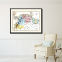 Load image into Gallery viewer, Columbia Venezuela Guianna Vintage Antique Map Wall Art Home Decor Gift Ideas Canvas Print Custom Picture Frame