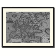 Load image into Gallery viewer, Europe Vintage B&W Map Canvas Print, Picture Frame Home Decor Wall Art Gift Ideas