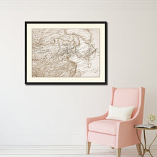Load image into Gallery viewer, Europe Asia Vintage Sepia Map Canvas Print, Picture Frame Gifts Home Decor Wall Art Decoration