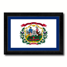 Load image into Gallery viewer, West Virginia State Flag Canvas Print with Custom Black Picture Frame Home Decor Wall Art Decoration Gifts
