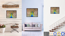 Load image into Gallery viewer, Peacock Bird Canvas Print, Black Picture Frame Gift Ideas Home Decor Wall Art Decoration