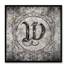 Load image into Gallery viewer, Alphabet W Black Canvas Print Black Frame Kids Bedroom Wall Décor Home Art