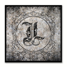 Load image into Gallery viewer, Alphabet L Black Canvas Print Black Frame Kids Bedroom Wall Décor Home Art