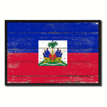 Load image into Gallery viewer, Haiti Country National Flag Vintage Canvas Print with Picture Frame Home Decor Wall Art Collection Gift Ideas