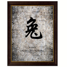 Load image into Gallery viewer, Zodiac Rabbit Horoscope Canvas Print Brown Picture Frame Home Decor Wall Art Gift Ideas