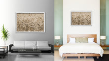 Load image into Gallery viewer, Golden rye paddy ready for harvest Sepia Landscape decor, National Park, Sightseeing, Attractions, White Wash Wood Frame