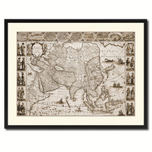 Load image into Gallery viewer, Asia Vintage Sepia Map Canvas Print, Picture Frame Gifts Home Decor Wall Art Decoration