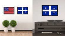 Load image into Gallery viewer, Quebec City Canada Flag Canvas Print Black Picture Frame