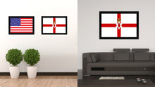 Load image into Gallery viewer, North Irish Ulster City Northern Ireland Country Flag Canvas Print Black Picture Frame