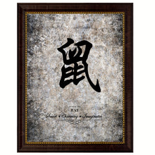 Load image into Gallery viewer, Zodiac Rat Horoscope Canvas Print Brown Picture Frame Home Decor Wall Art Gift Ideas