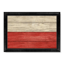 Load image into Gallery viewer, Poland Country Flag Texture Canvas Print with Black Picture Frame Home Decor Wall Art Decoration Collection Gift Ideas