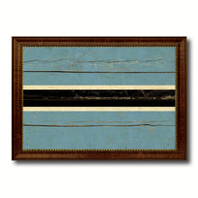 Load image into Gallery viewer, Botswana Country Flag Vintage Canvas Print with Brown Picture Frame Home Decor Gifts Wall Art Decoration Artwork