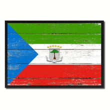 Load image into Gallery viewer, Equatorial Guinea Country National Flag Vintage Canvas Print with Picture Frame Home Decor Wall Art Collection Gift Ideas