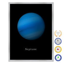 Load image into Gallery viewer, Neptune Print on Canvas Planets of Solar System Silver Custom Framed Art Home Decor Wall Office Decoration