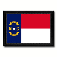 Load image into Gallery viewer, North Carolina State Flag Canvas Print with Custom Black Picture Frame Home Decor Wall Art Decoration Gifts