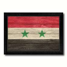 Load image into Gallery viewer, Syria Country Flag Texture Canvas Print with Black Picture Frame Home Decor Wall Art Decoration Collection Gift Ideas